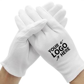 Customizable White Cotton Gloves