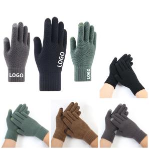 Customizable Touchscreen Winter Knit Gloves