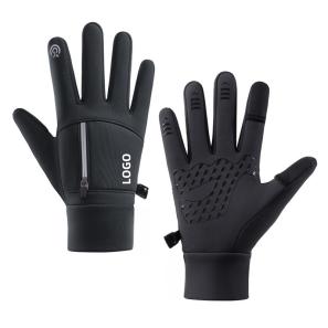 Touchscreen Winter Cycling Gloves with Zip Pocket