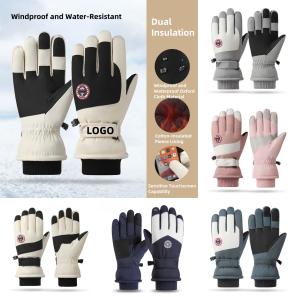 Touchscreen-Compatible Insulated Winter Ski Gloves