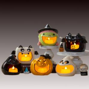 Halloween Ceramic Tealight & Candle Holder