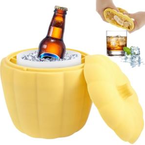 Pumpkin Shape Silicone Ice Bucket with Lid 