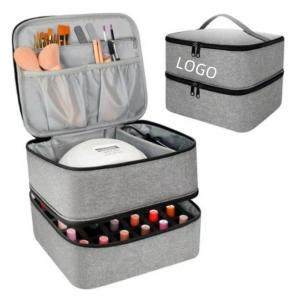 Holds 30 Bottles (15ml) and 1 Nail Light Nail Polish Carrying Case