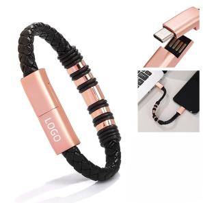 USB Leather Charging Braided Bracelets