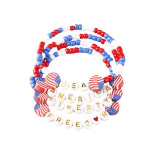 Customizable American Patriotic  Bracelet