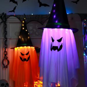 Halloween Hanging Lighted Glowing Ghost