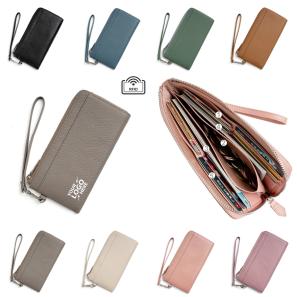 Genuine Leather RFID Blocking Wristlet Wallet