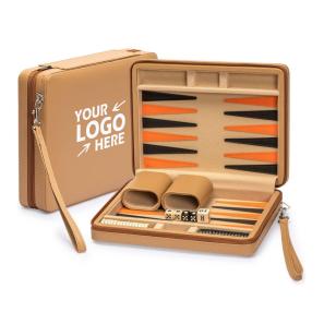 Portable Backgammon Set with Zippered Case