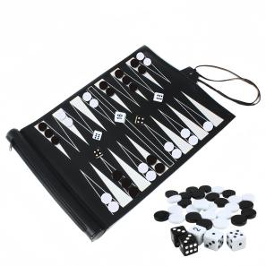 Portable Roll-Up Backgammon Set