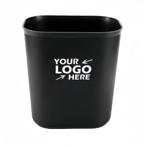 8L Simple Black Wastebasket - Trash Can for Home or Office