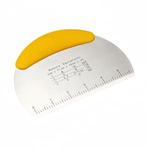 Stainless Steel Dough Cutter and Scraper with Measurements