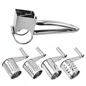 Rotary Cheese Grater with 4 Grating Drums