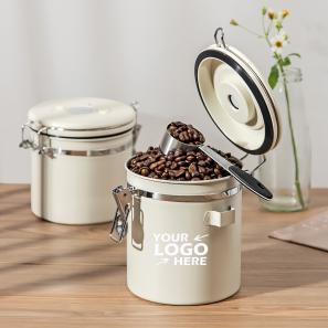 Airtight Coffee Bean Canister with Scoop