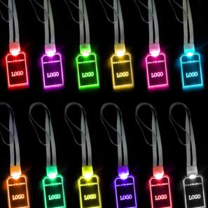 Badge Holder Lanyard ID Card with LED Light