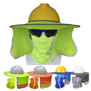 Reflective Hard Hat Sun Shade and Neck Gaiter Set