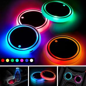 2 Pcs Custom Led Car Coasters