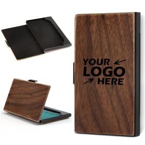 Portable Wood Business Card Holder