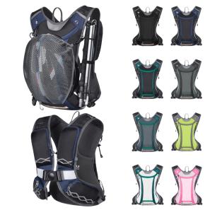 Hydration-Compatible Cycling Backpack with Helmet Net