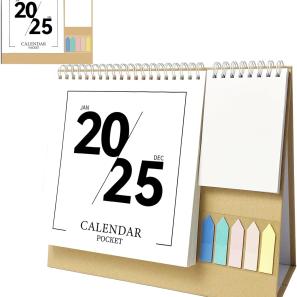 Desktop Calendar with Colorful Labels