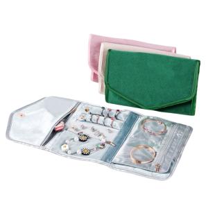 Foldable Velvet Jewelry Organizer Pouch