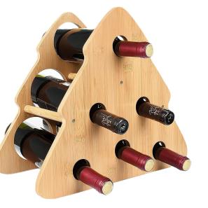 Christmas Tree Shaped Bamboo Wine Rack