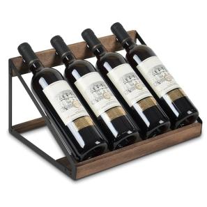 4-Bottle Slanted Wine Rack